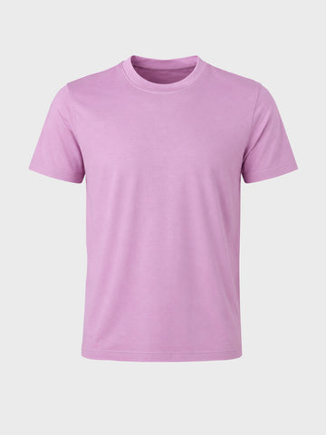Men's Purple Regular Fit Solid Casual T-Shirt