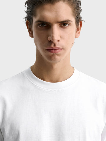 Men's White Regular Fit Solid Casual T-Shirt
