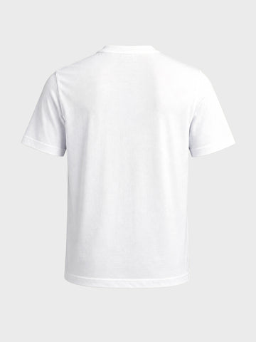 Men's White Regular Fit Solid Casual T-Shirt