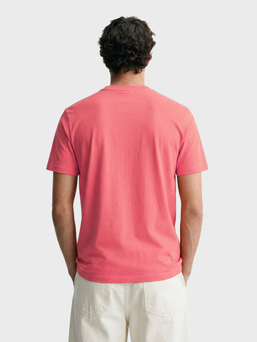 Men's Red Regular Fit Solid Casual T-Shirt