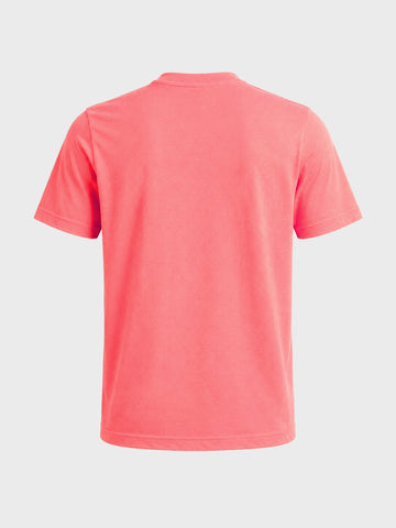 Men's Red Regular Fit Solid Casual T-Shirt