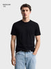 Men's Black Regular Fit Solid Casual T-Shirt