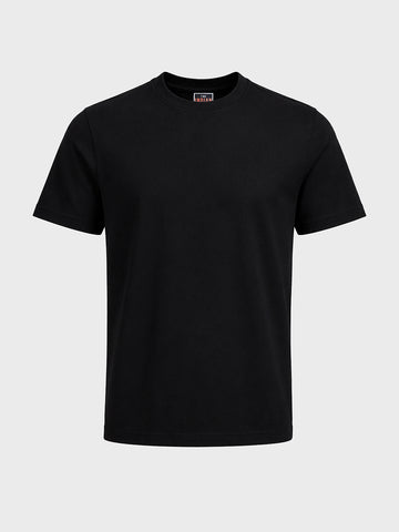 Men's Black Regular Fit Solid Casual T-Shirt