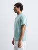 Men's Blue Regular Fit Solid Casual T-Shirt