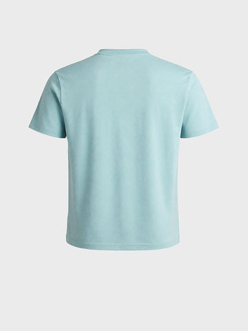 Men's Blue Regular Fit Solid Casual T-Shirt