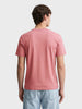 Men's Pink Regular Fit Solid Casual T-Shirt