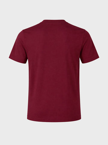 Men's Maroon Regular Fit Solid Casual T-Shirt