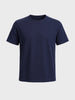 Men's Navy Blue Regular Fit Solid Casual T-Shirt
