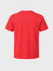 Men's Red Regular Fit Solid Casual T-Shirt