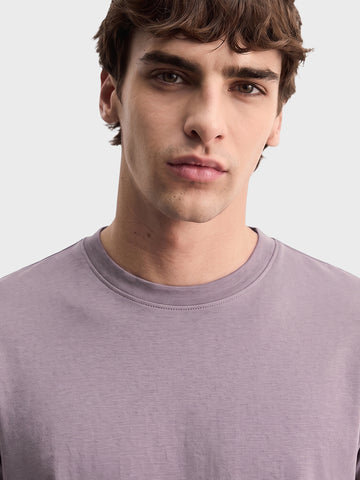 Men's Grey Regular Fit Solid Casual T-Shirt