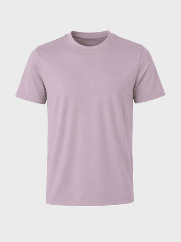 Men's Grey Regular Fit Solid Casual T-Shirt