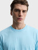 Men's Blue Regular Fit Solid Casual T-Shirt