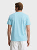 Men's Blue Regular Fit Solid Casual T-Shirt