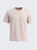 Men's Beige Regular Fit Solid Casual T-Shirt