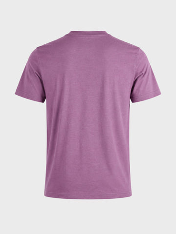 Men's Purple Regular Fit Solid Casual T-Shirt