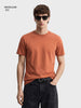 Men's Brown Regular Fit Solid Casual T-Shirt