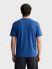 Men's Blue Regular Fit Solid Casual T-Shirt