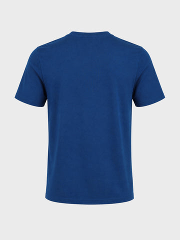 Men's Blue Regular Fit Solid Casual T-Shirt