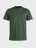 Men's Olive Regular Fit Solid Casual T-Shirt