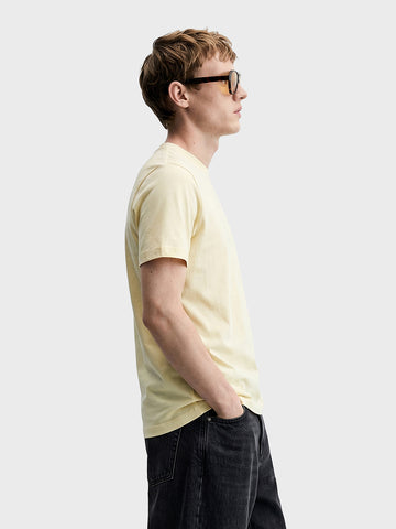 Men's Cream Regular Fit Solid Casual T-Shirt