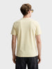 Men's Cream Regular Fit Solid Casual T-Shirt