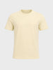 Men's Cream Regular Fit Solid Casual T-Shirt