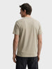 Men's Beige Regular Fit Solid Casual T-Shirt