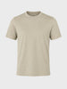 Men's Beige Regular Fit Solid Casual T-Shirt