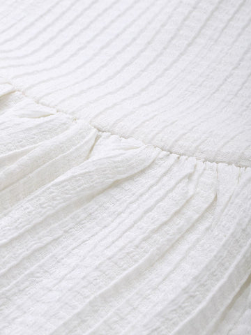 Freehand Women Relaxed Fit Textured Tiered Dress