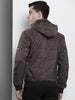 Men's Slim Fit Solid Hooded Puffer Jacket