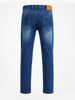 Men's Blue Slim Fit Solid Casual Jeans