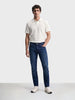 Men's Blue Slim Fit Solid Casual Jeans