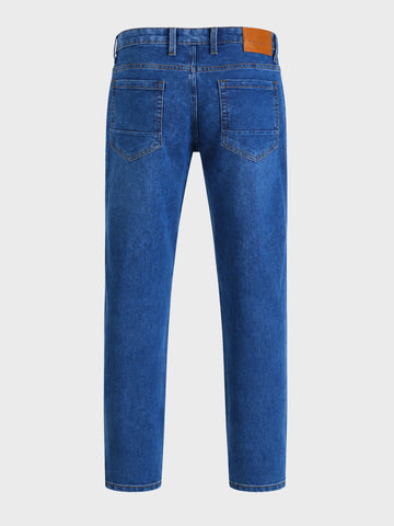 Men's Blue Carrrot Fit Solid Casual Jeans