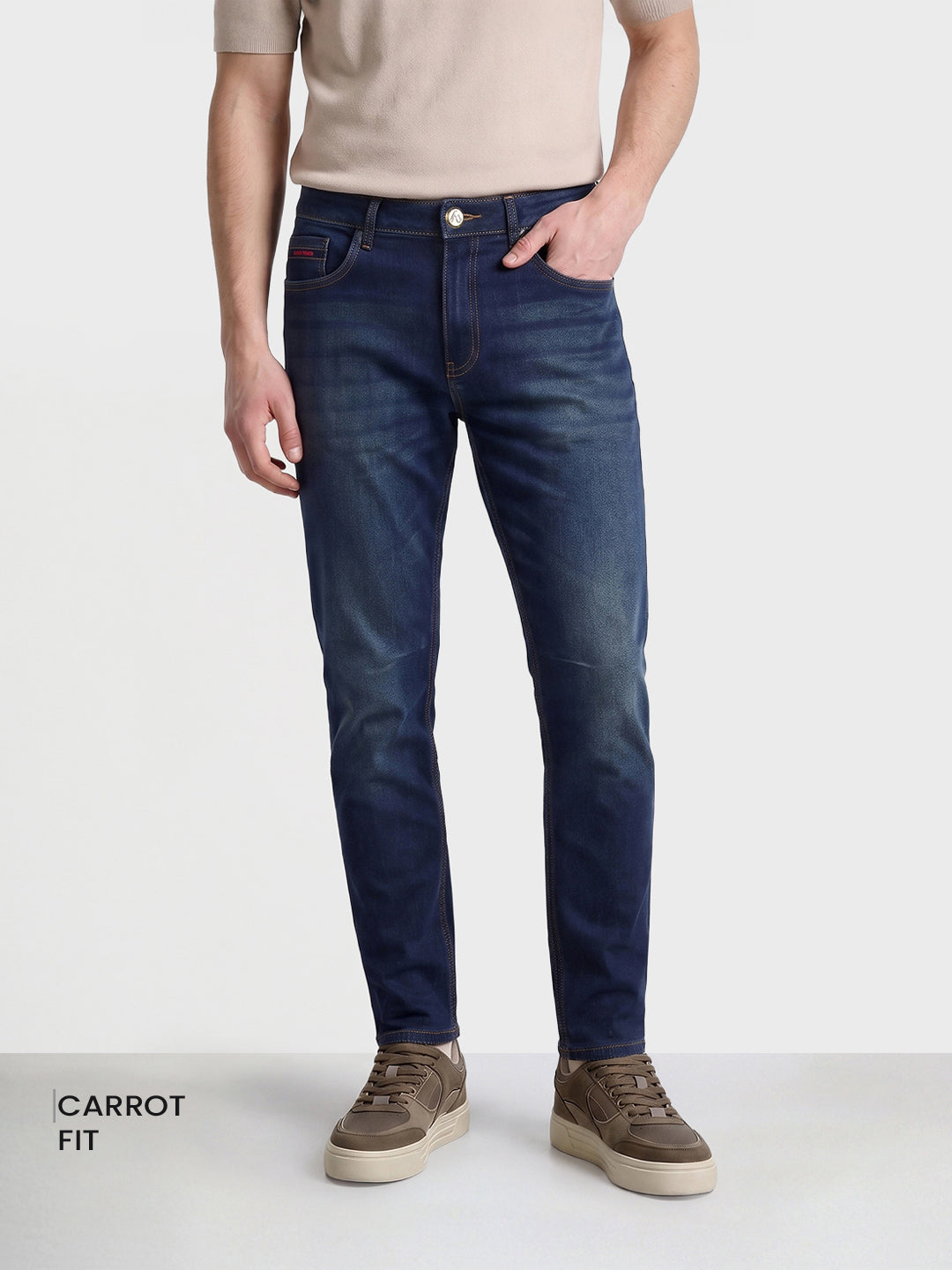 Men's Blue Slim Fit Solid Street Wear Jeans