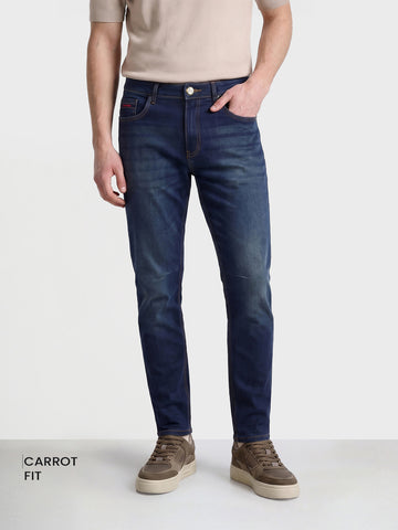 Men's Blue Slim Fit Solid Street Wear Jeans