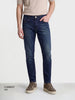 Men's Blue Slim Fit Solid Street Wear Jeans