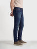 Men's Blue Slim Fit Solid Street Wear Jeans