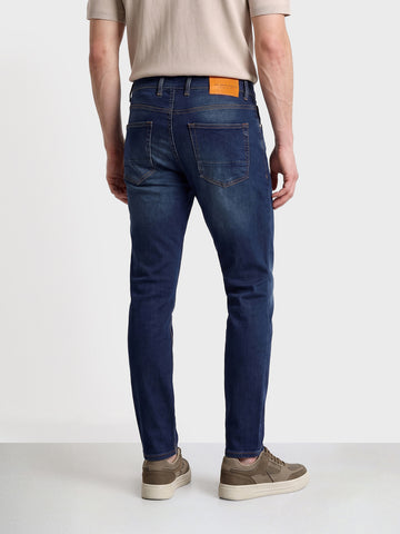 Men's Blue Slim Fit Solid Street Wear Jeans
