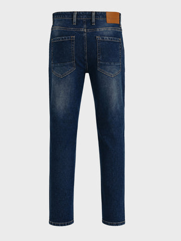 Men's Blue Slim Fit Solid Street Wear Jeans