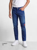 Men's Blue Carrot Fit Solid Casual Jeans