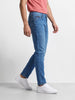 Men's Blue Slim Fit Solid Casual Jeans