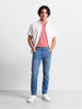 Men's Blue Slim Fit Solid Casual Jeans
