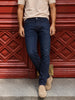 Men's Navy Slim Fit Solid Casual Jeans