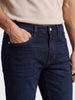 Men's Navy Slim Fit Solid Casual Jeans