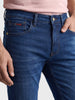Men's Blue Slim Fit Solid Casual Jeans