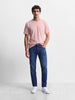 Men's Blue Slim Fit Solid Casual Jeans