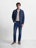 Men's Blue Slim Fit Solid Casual Jeans
