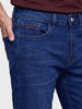 Men's Blue Slim Fit Solid Casual Jeans