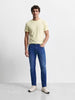 Men's Blue Slim Fit Solid Casual Jeans