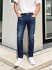 Men's Blue Slim Fit Solid Casual Jeans